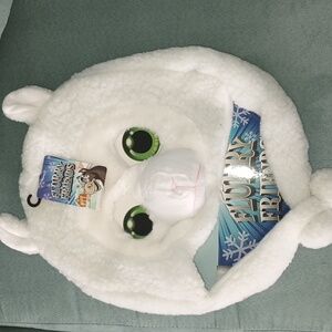 Winter - Hat Sheep White Mask Unisex Faux Fur Furry Warm Whole Face Ski Snow New